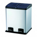 Cubo Basura Reciclaje  24 Litros con Pedal 40X39X47