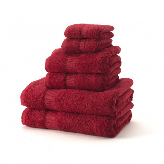 Juego de Toallas 100% Algodón Peinado 450 gr/m2 - BURDEOS