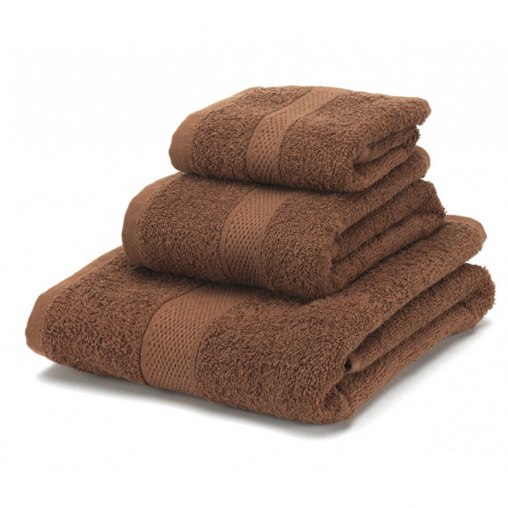 Juego de Toallas 100% Algodón Peinado 450 gr/m2 - CHOCOLATE
