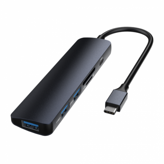 DEVIA Leopard USB 3.2 Gen 1 (3.1 Gen 1) Type- C Grey, Dockingstation + USB Hub
