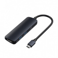 DEVIA Hub Leopard 4 en 1 de Tipo C a HDMI / 2 X USB