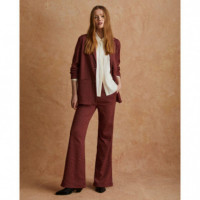 Chaquetas Mujer Americana YERSE Jacquard Naranja