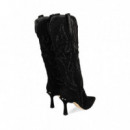 Bota Alta con Strassante Negro  ALMA EN PENA