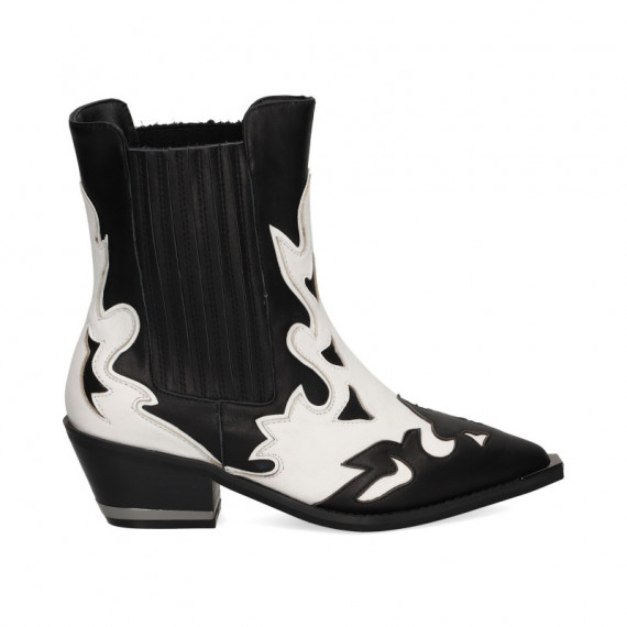 Botin Cowboy Combi Negro  ALMA EN PENA