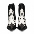 Botin Cowboy Combi Negro  ALMA EN PENA