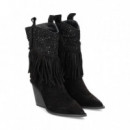 1/2 Bota Cowboy ante Negro  ALMA EN PENA