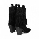 1/2 Bota Cowboy ante Negro  ALMA EN PENA