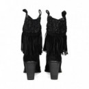 1/2 Bota Cowboy ante Negro  ALMA EN PENA