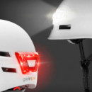 Casco Patinete Safe&go Blanco L Movilidad Urbana Led  GRIDINUX