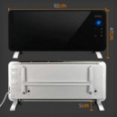 Radiador Eléctrico Cristal 2000W Negro Wifi App  GRIDINUX