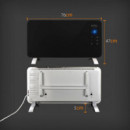 Radiador Eléctrico Cristal 1500W Calefacción Wifi App  GRIDINUX