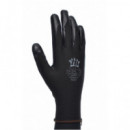 Guante Touch Poliester Negro Nitrilo Talla 9