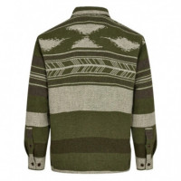 Chaquetas Hombre Chaqueta ANERKJENDT Otto Jacquard Olivine