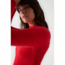 Jerséis y Sudaderas Jersey SALSA JEANS de Punto con Efecto Pelo Rojo
