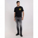 Camisetas Hombre Camiseta REPLAY de Punto con Estampado Speed Shop