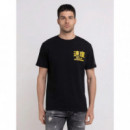 Camisetas Hombre Camiseta REPLAY de Punto con Estampado Speed Shop