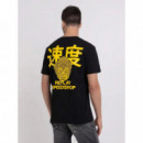 Camisetas Hombre Camiseta REPLAY de Punto con Estampado Speed Shop