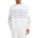 Dargen Cn Sweatshirt Salt White  GUESS