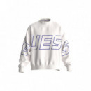 Dargen Cn Sweatshirt Salt White  GUESS