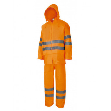 Traje Agua PVC Naranja con Peto  Xl