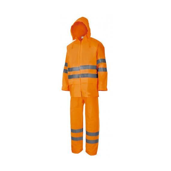 Traje Agua PVC Naranja con Peto  Xl