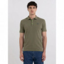 Polos Polo REPLAY con Estampado y Botones en Contraste Verde