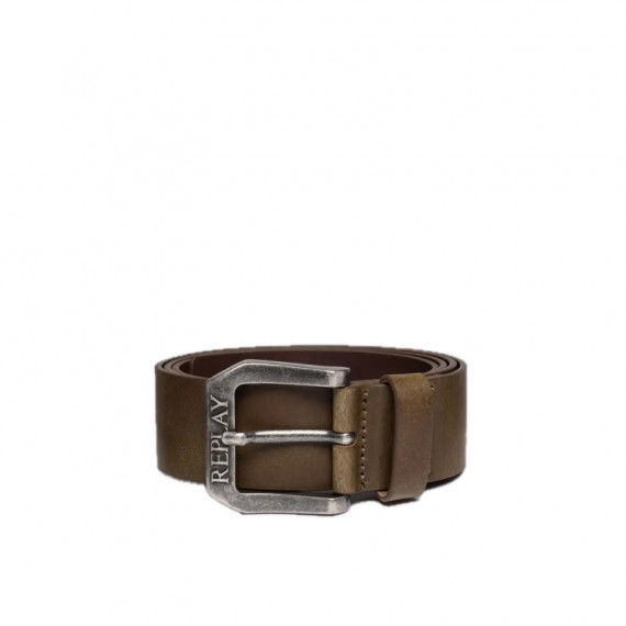 Cinturones Cinturón REPLAY de Piel Cepillada Dark Wood Brown