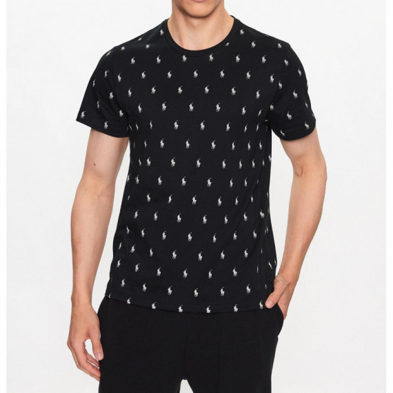 Camiseta Polo Ralph Lauren negra multilogos