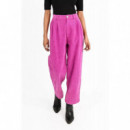 Pantalones Pantalón MOLLY BRACKEN Largo en Tejido de Pana Purple Bougainvillier