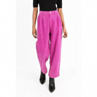 Pantalones Pantalón MOLLY BRACKEN Largo en Tejido de Pana Purple Bougainvillier