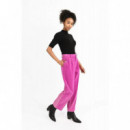 Pantalones Pantalón MOLLY BRACKEN Largo en Tejido de Pana Purple Bougainvillier