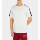 Camiseta Tommy Hilfiger Blanca Logo Hombros  TOMMY JEANS