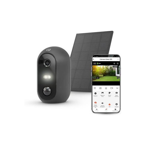 GARZA Smart Camara Ip Wifi Solar Dalia 200 1080P Fhd Detector de Movimiento Vison Nocturna 360º