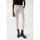 Pantalones SALSA JEANS Push In Faith Cargo Pearl