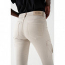 Pantalones SALSA JEANS Push In Faith Cargo Pearl