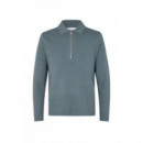 Jerséis y Sudaderas Jersey SAMSØE SAMSØE Guna Half Zip 10490 Stormy Weather