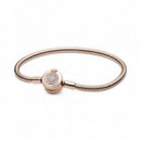 PANDORA PANDORA Rose Pulsera Moments en PANDORA Rose Corona Brillante con Cadena de Serpiente 589046C01