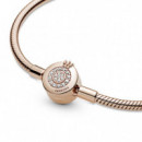 PANDORA PANDORA Rose Pulsera Moments en PANDORA Rose Corona Brillante con Cadena de Serpiente 589046C01