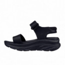 SKECHERS  Sandals Black Mesh D'lux Walker 119226-BBK