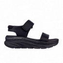 SKECHERS  Sandals Black Mesh D'lux Walker 119226-BBK