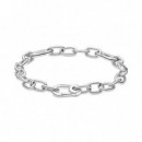 PANDORA PANDORA Me Pulsera en Plata de Ley Cadena de Eslabones Cierre Mosquetón PANDORA Me 599662C00