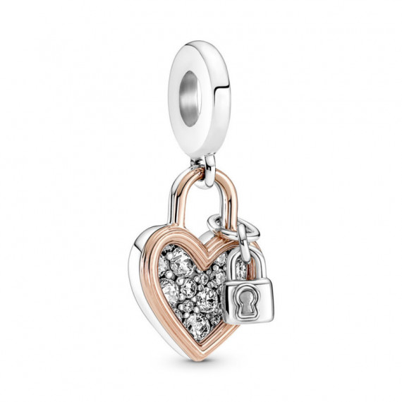 PANDORA San Valentín Charm Colgante Doble Candado Corazón 780087C01