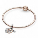 PANDORA San Valentín Charm Colgante Doble Candado Corazón 780087C01