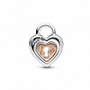 PANDORA Charm Candado Corazón Divisible en Dos Tonos 782505C00