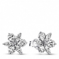 PANDORA Pendientes de Botón Herbario Brillante 292633C01