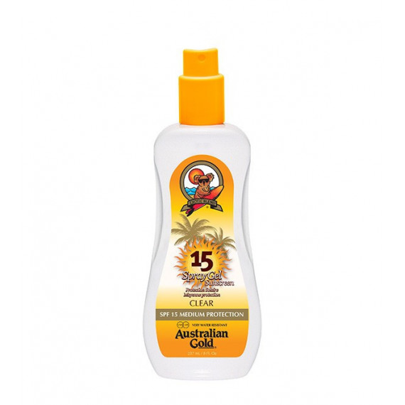 Australian Gold Clear Sunscreen Spray Gel SPF 15 Medium, 237ml