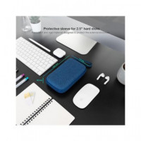 TOOQ Funda Disco Duro 2.5" TQBC-E2503PB Azul Pacifico