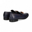 Mocasin Mil Puntos Popos Azul  SERGIO SERRANO