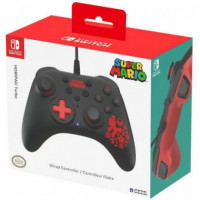 Mando Horipad Turbo Wired Controller Super Mario Black/red (negro/rojo) (switch/oled)  HORI