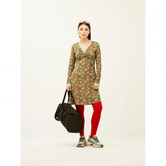 Vestidos Vestido XANTIK Green Flower Garden